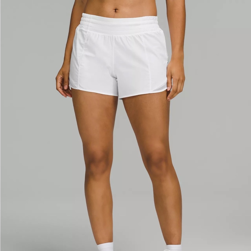 Lululemon Hotty Hot White Athletic Short